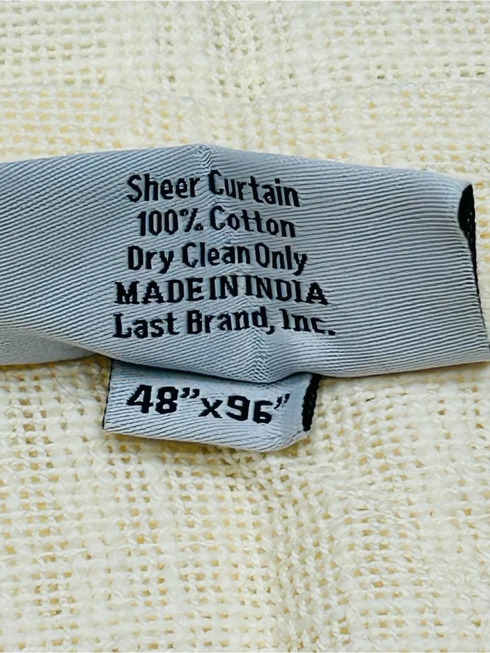 NWOT QUINCE Set Of 2 48x96 Cotton Sheer Curtains Ivory 9708